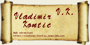 Vladimir Kontić vizit kartica